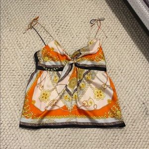 Scarf material Zara top